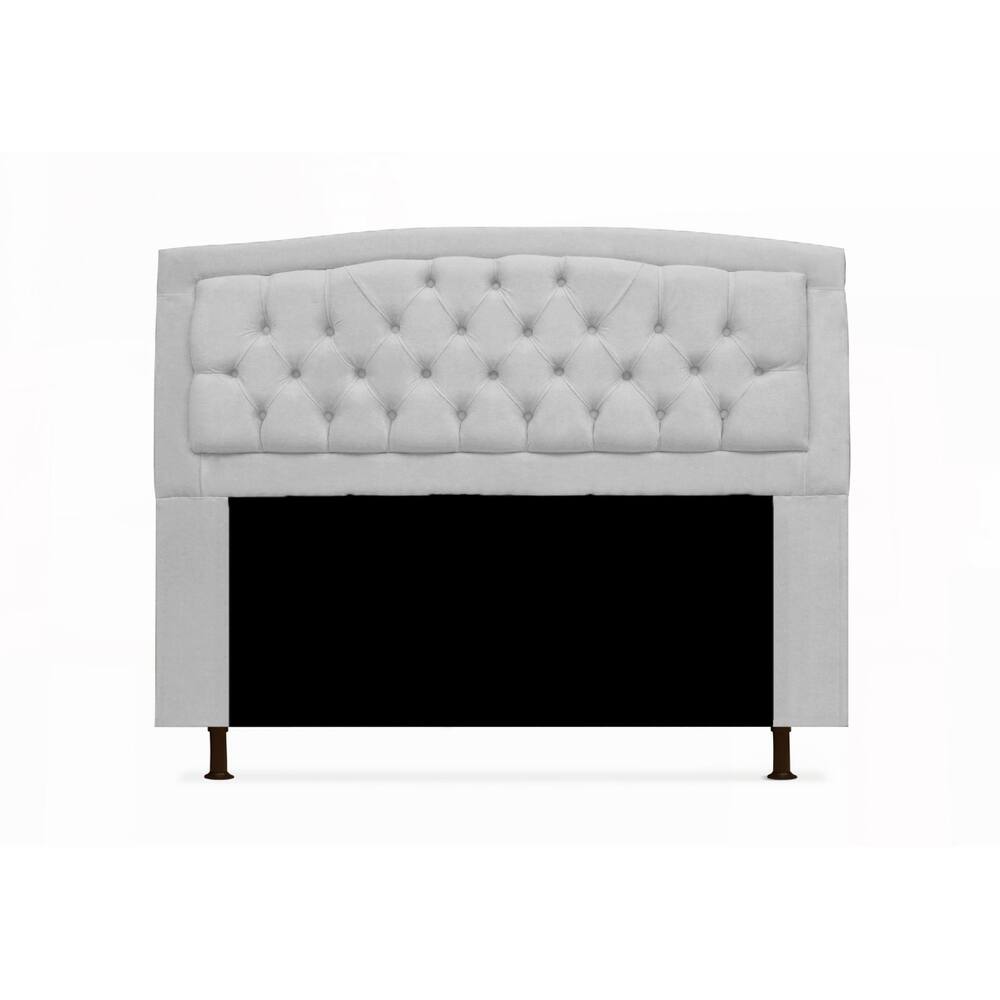 Cabeceira Geovana Para Cama Box King 195 cm Suede Branco - LM DECOR