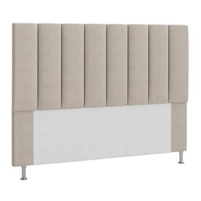Cabeceira Cancun Para Cama Box Queen 160 Cm Suede Bege - LM DECOR