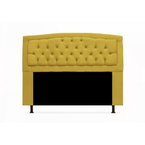 Cabeceira Estofada Geovana Para Cama Box Solteiro 90 cm Suede Amarelo - LM DECOR