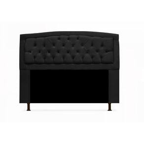Cabeceira Estofada Geovana Para Cama Box Casal 140 cm Suede Preto - LM DECOR