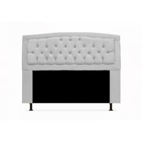 Cabeceira Estofada Geovana Para Cama Box Casal 140 cm Suede Branco - LM DECOR