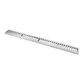 Ralo Grelha Linear com Caixilho em Alumínio Polido 8x100cm