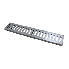 Ralo Grelha Linear com Caixilho em Alumínio Escovado 20x50cm