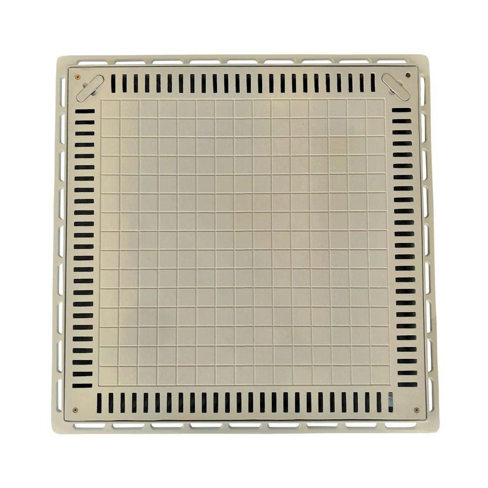 Tampa Casa de Máquina Piscina Lisa Simples Grelha 80x80cm B1