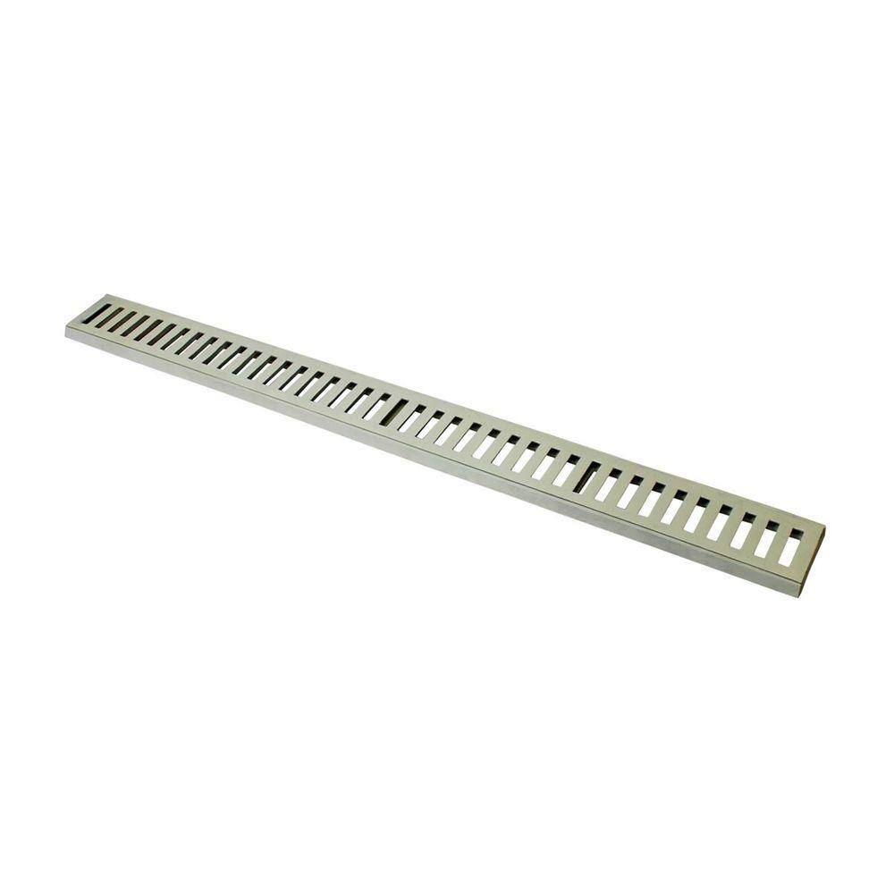Ralo Grelha Linear com Caixilho em Alumínio Bege 8x100cm