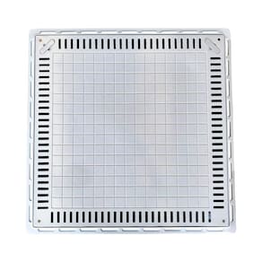 Tampa Casa de Máquina Piscina Lisa Simples Grelha 80x80cm B2