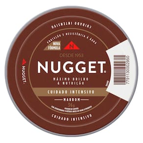 Kit 3un Polidor de Sapato Pasta Marrom Nugget 36g Lata