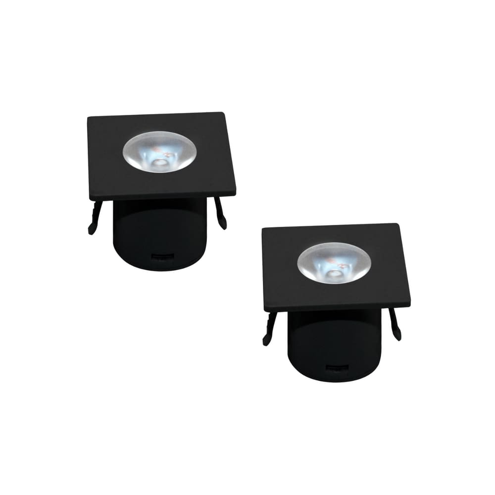 KIT 4 MINI SPOT Luminaria LED QUADRADA 1W 6500K PRETO MOVEIS BIVOLT KIAN