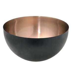 Centro de Mesa Decorativo Preto e Cobre 15cm