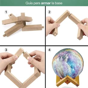 Luminária Lua Cheia 3D Abajur Touch 15Cm Cores Touch Lua