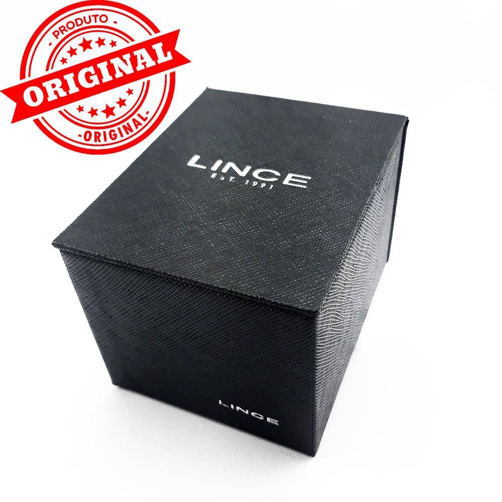 Relógio LINCE feminino coração strass dourado LRG4717L S2KX