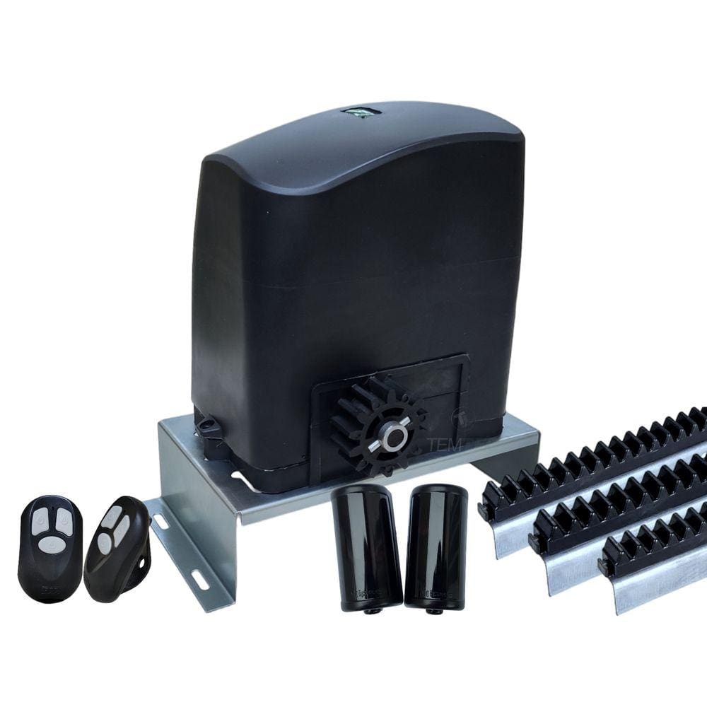 MOTOR PORTÃO DESLIZANTE RCG PL 600Kg 1/3CV BASE E FOTOCÉLULA