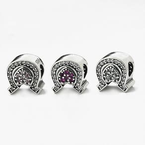 Berloque Bali Espaçador Ferradura Cravejado Zircônias Cristal