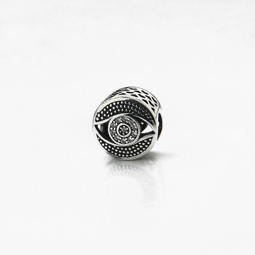 Berloque Bali Espaçador Olho Grego Cravejado Zircônias Cristal
