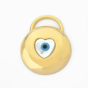 Pingente Olho Grego Liso Banhado Ouro 18k