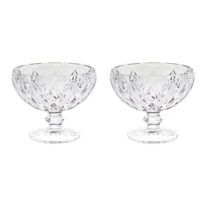 Jogo 2 Taças Diamante para Sobremesa 335mL Transparente