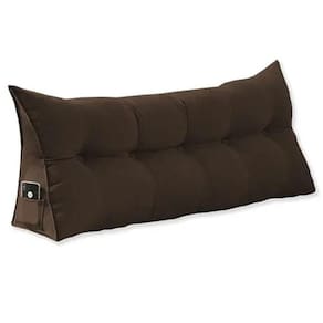 Cabeceira Almofada de Apoio Para Encosto Mel Casal 140 cm Suede Marrom - LM DECOR