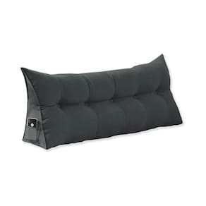 Cabeceira Almofada Para Leitura Na Cama Mel King 195 cm Suede Cinza - LM DECOR