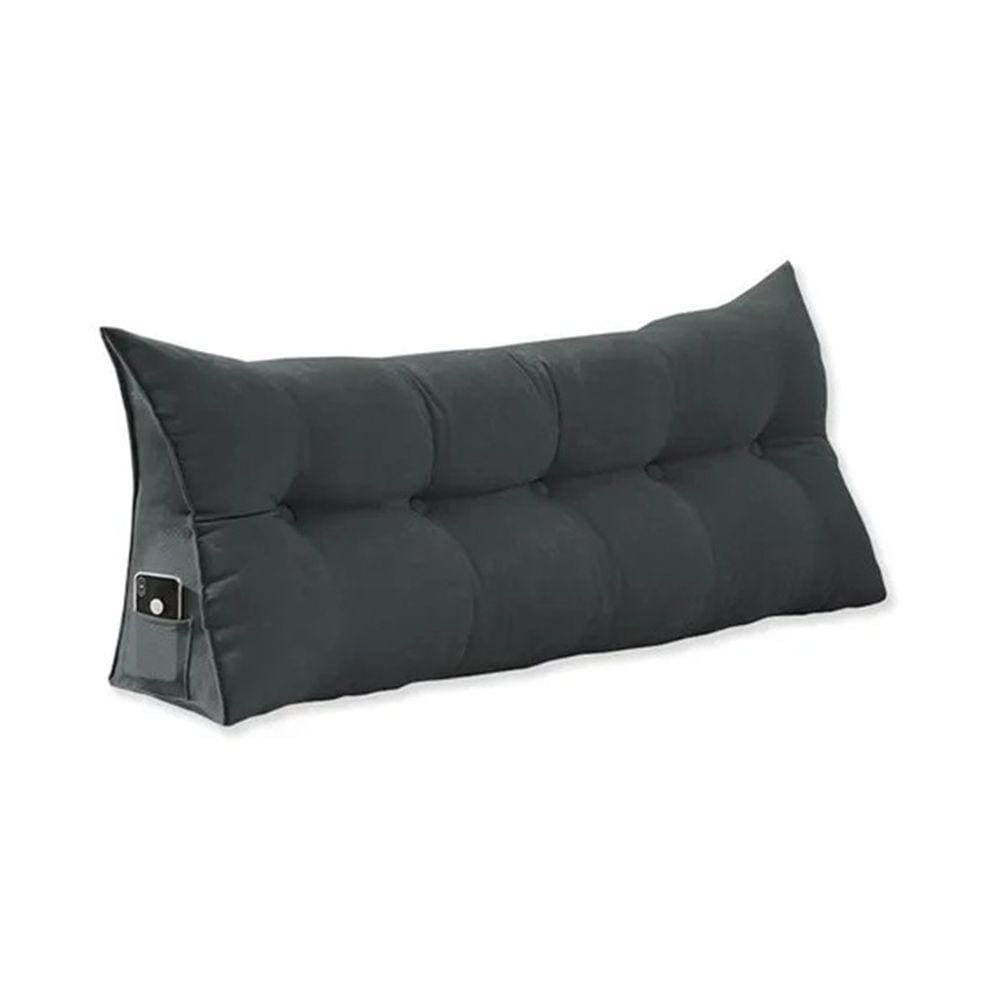 Cabeceira Almofada Mel King 195 cm Suede Cinza - LM DECOR