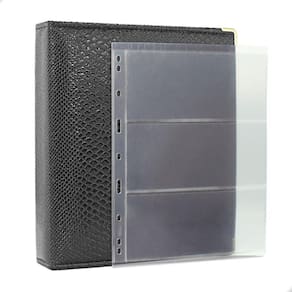 Álbum Fichário 40 Folhas p/ Cédulas 3 Espaços 28x21 Cobra P