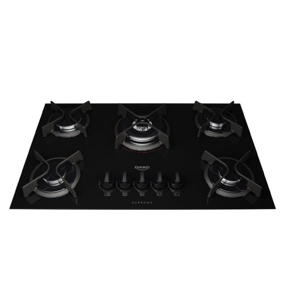 Cooktop 5 Bocas Dako Supreme com Acendimento Superautomático Preto Bivolt
