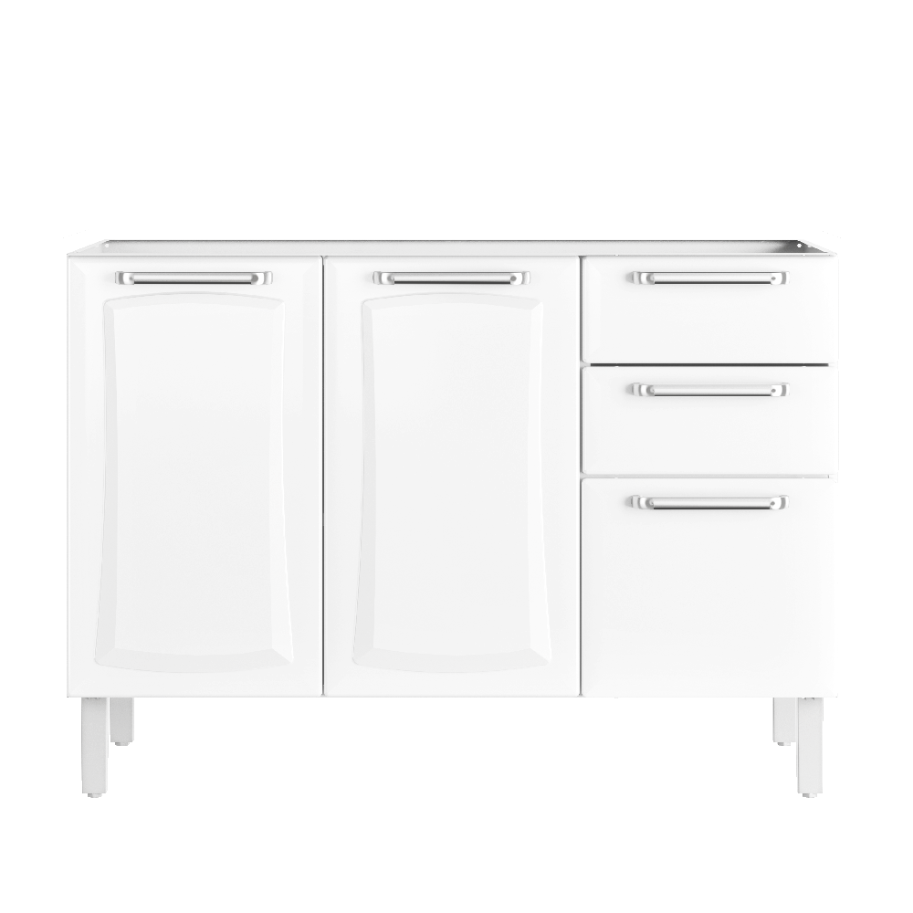 Balcão p/ Pia s/ tampo 120cm Tarsila IG3G2-120 Itatiaia - Branco
