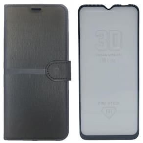 Kit Capa Carteira Compatível Com Motorola G50 4G + Película 3D