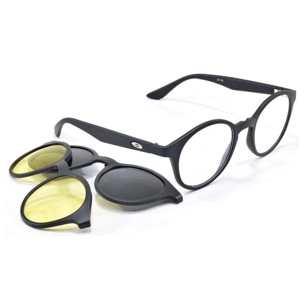 Oculos Redondo Armação Com Frente Lente Solar E Amarela 985