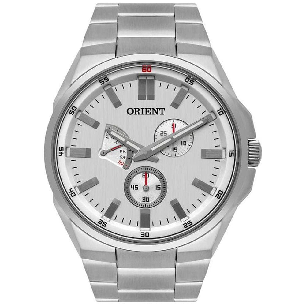 Relógio ORIENT masculino prata aço MBSSM087 S1SX