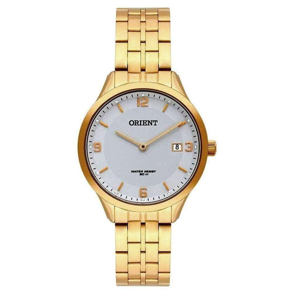 Relógio ORIENT feminino dourado aço FGSS1169 B2KX