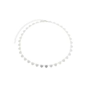 Choker Chapinha de Corações Folheado em Prata
