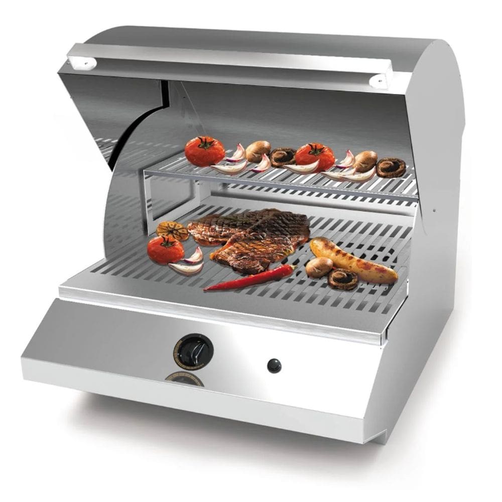 Assador a Gás De Bancada Forno Com Grelha Carnes Churrasco