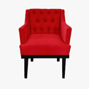 Kit 2 Poltronas Decorativa Em Capitonê Para Sala de Visitas Classica Suede Bege LM DECOR