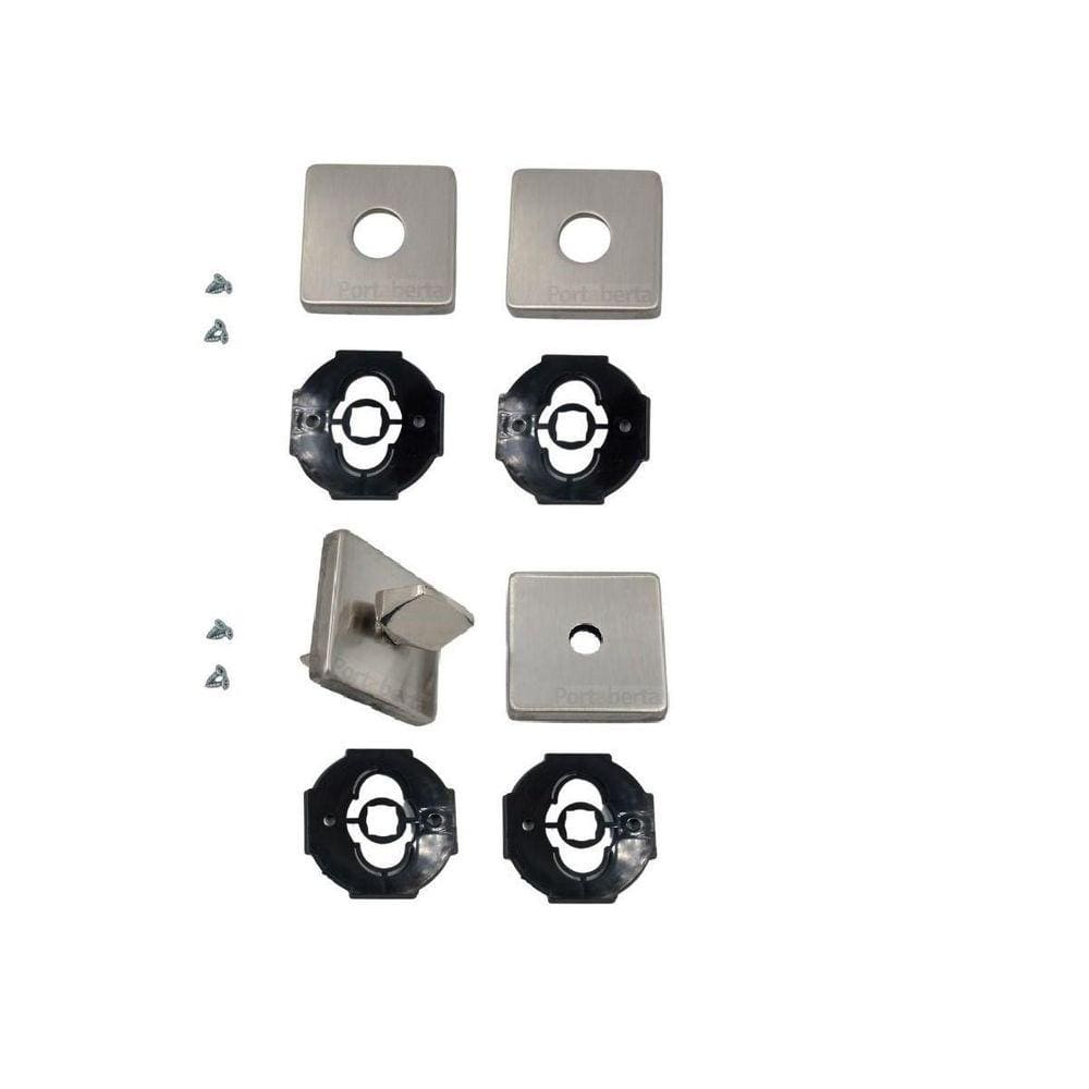 Kit Roseta Avulsa Fechadura Banheiro Wc Imab Inox Escovado