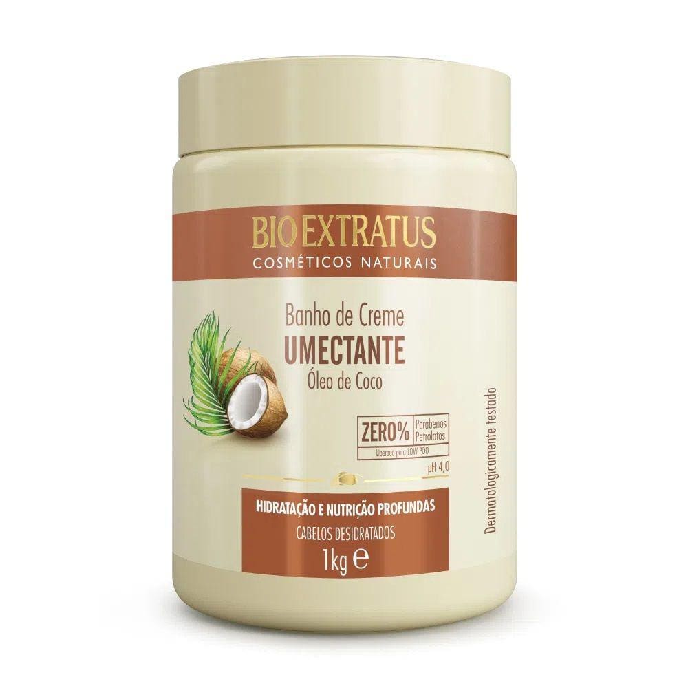 Banho de Creme Umectante Óleo de Coco Bio Extratus 1kg