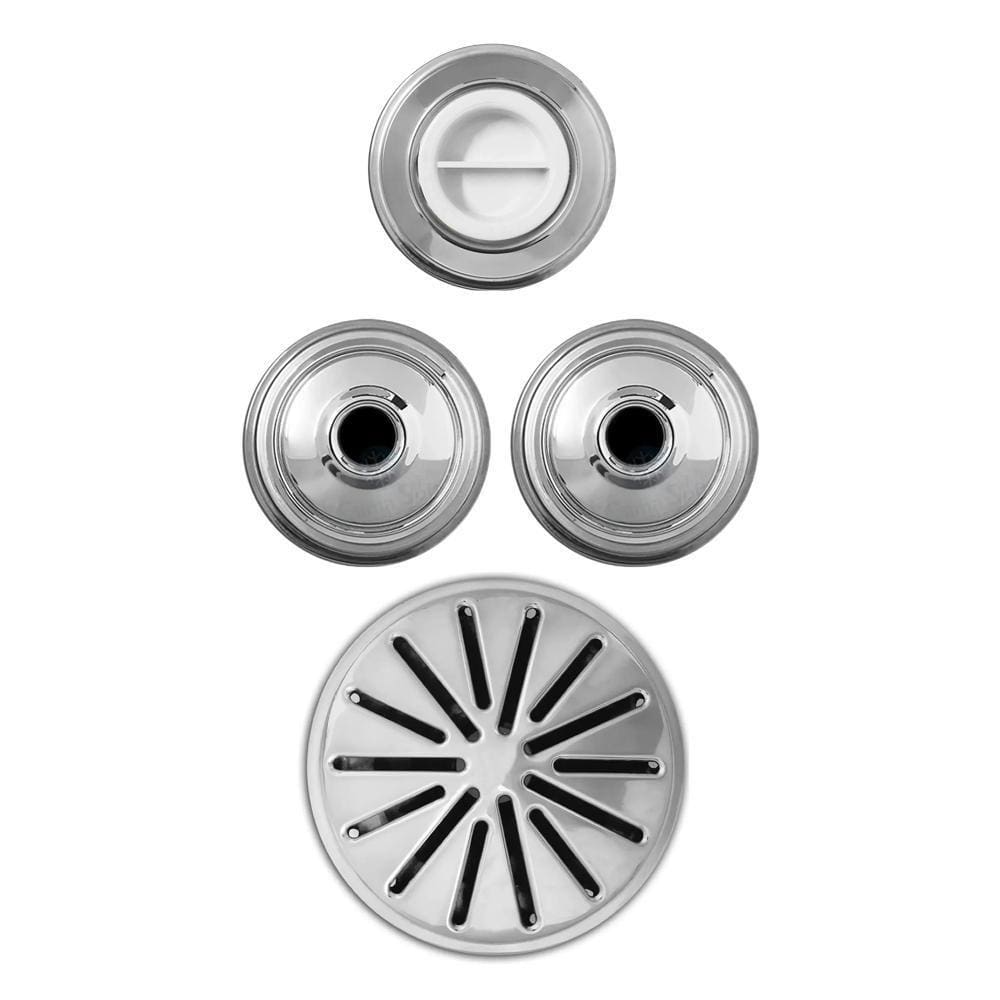 Dispositivos Inox 1 Aspiração 2 Retorno 1 Dreno Sobrepor