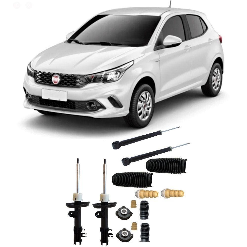 04 Amortecedores + 04 Kits Batentes Fiat Argo 2016 Até 2020 DianteiroTraseiro