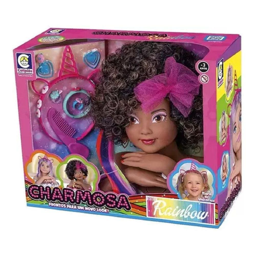 Boneca Busto My Best Style Hair Negra - Bee Toys - Ri Happy