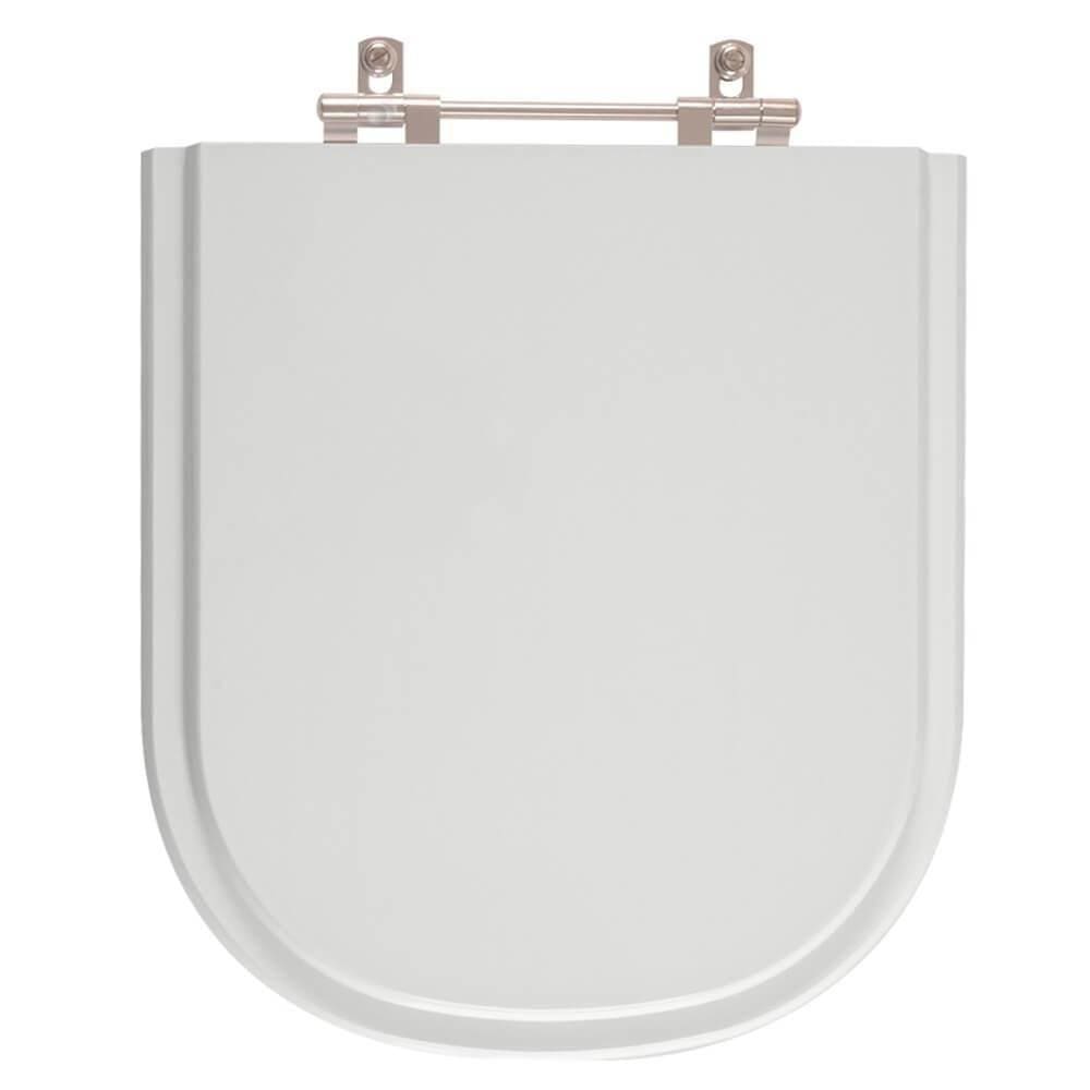 Tampa de Privada Poliéster Flox Cinza Claro para Louça Fiori