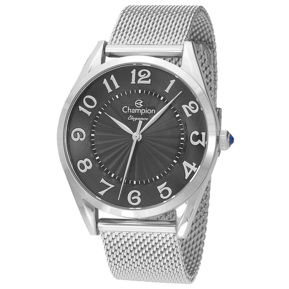 Relógio CHAMPION feminino prata esteira analógico CN24459T