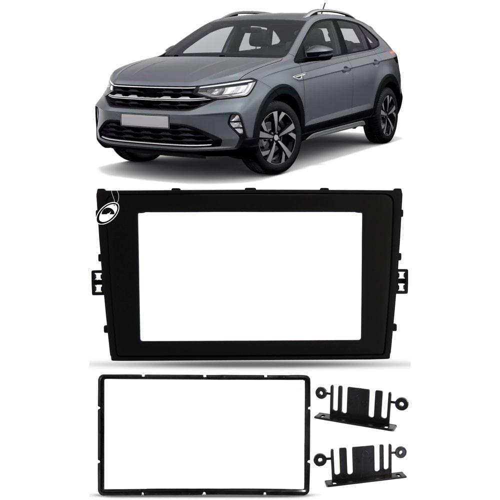 Moldura de Painel 2 Din 7” Polegadas Nivus 2020 Em Diante - Preto