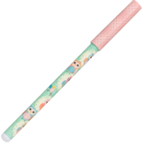 Caneta esferográfica azul 1.0mm Love Corujas TP ROSA Molin
