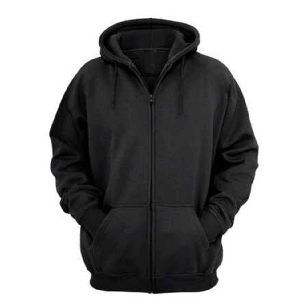 Moletom Blusão Masculino/Feminino Moletom Casaco Ziper Blusa Frio Preto