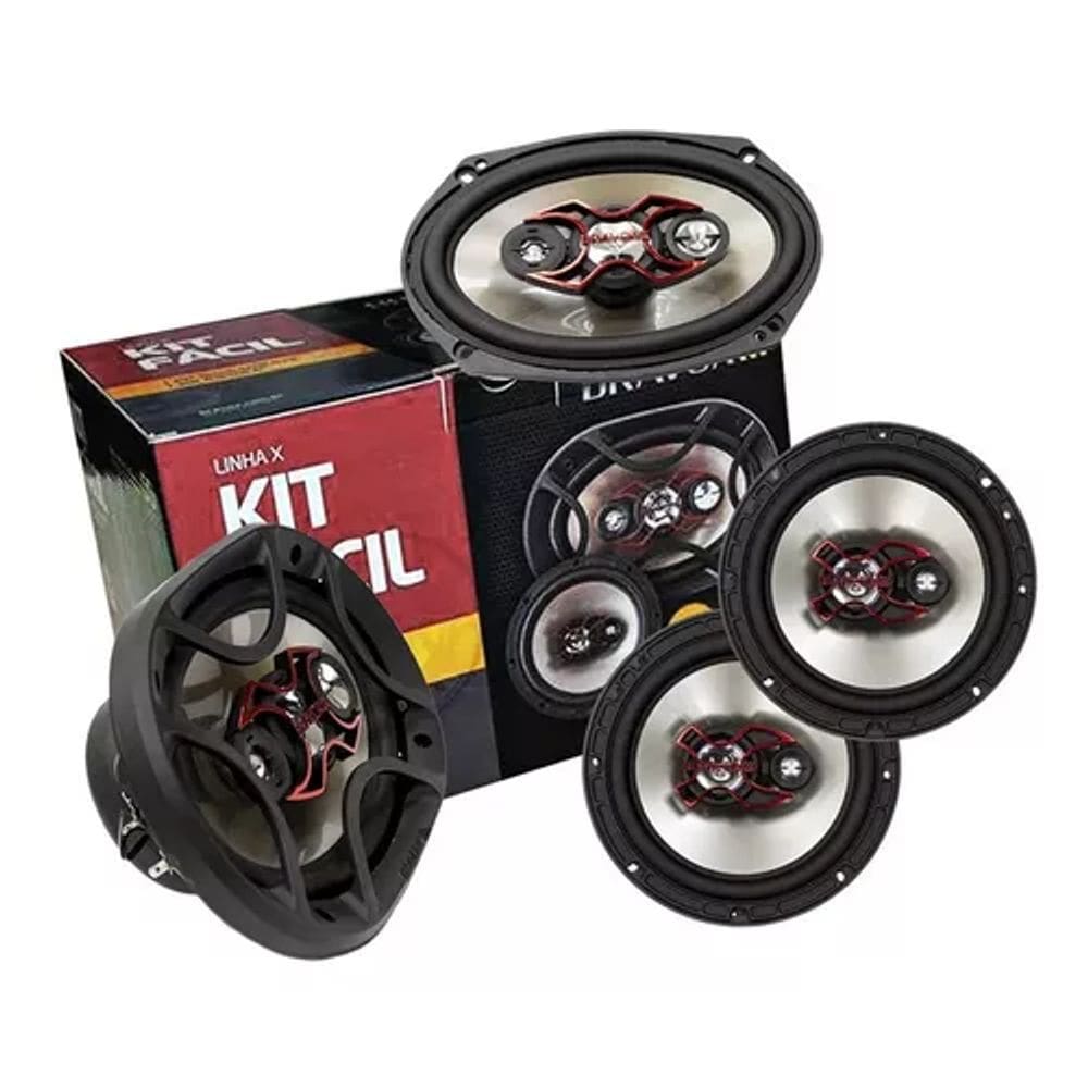 Kit Alto Falantes Bravox Fácil 6 e 6x9 Pol Universal 240W RMS 4 OHMS