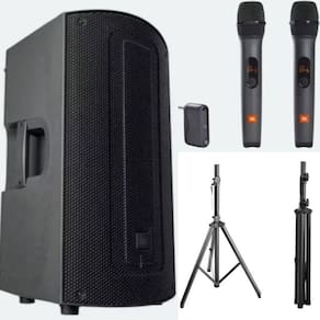 Caixa de Som JBL Max 10 Ativa BT + 2 Mic sem fio + Pedestal