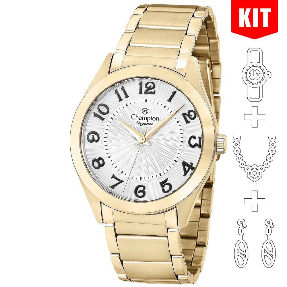 Relógio CHAMPION KIT feminino dourado analógico CN25029W