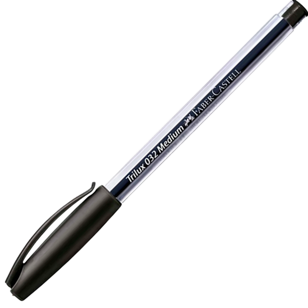 Caneta Esferográfica Trilux 1.0mm Cor Preta Faber-Castell