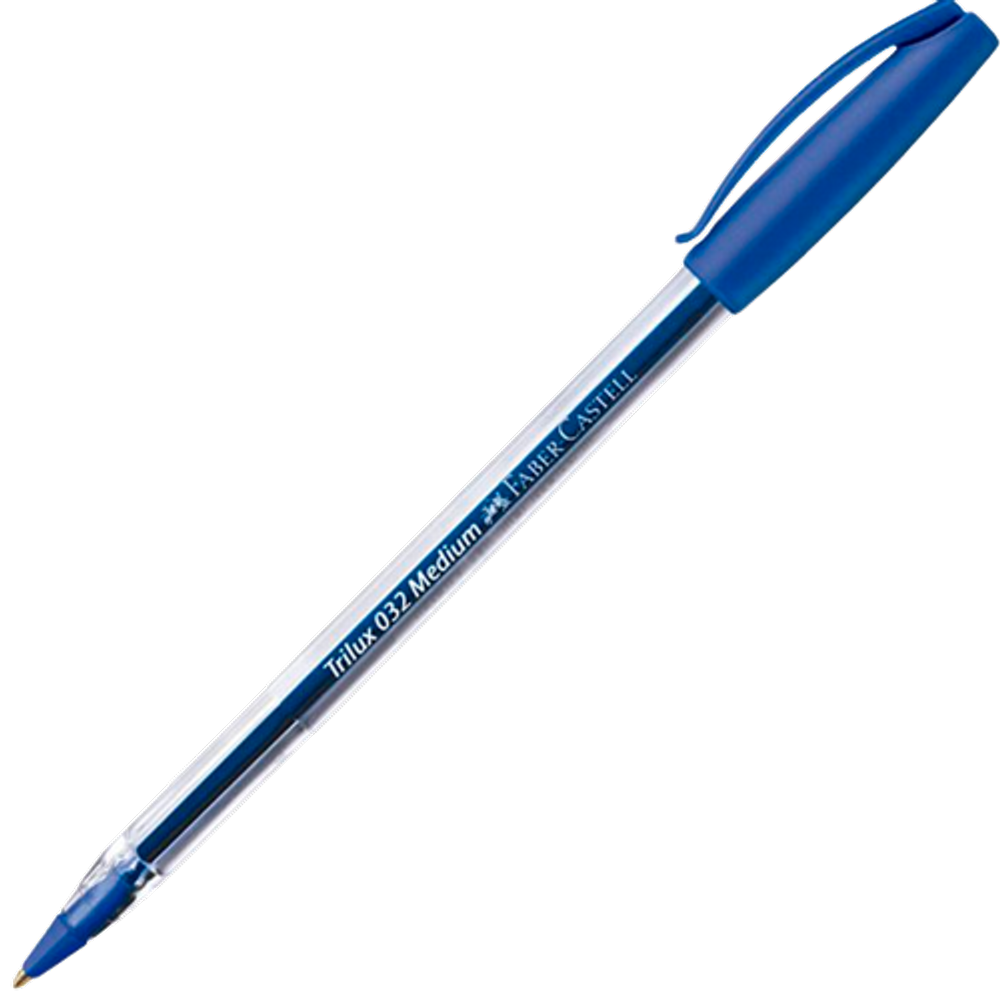 Caneta Esferográfica Trilux 1.0mm Cor Azul Faber-Castell
