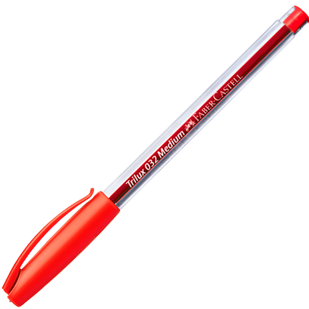 Caneta Esferográfica Trilux 1.0mm Cor Vermelha Faber-Castell