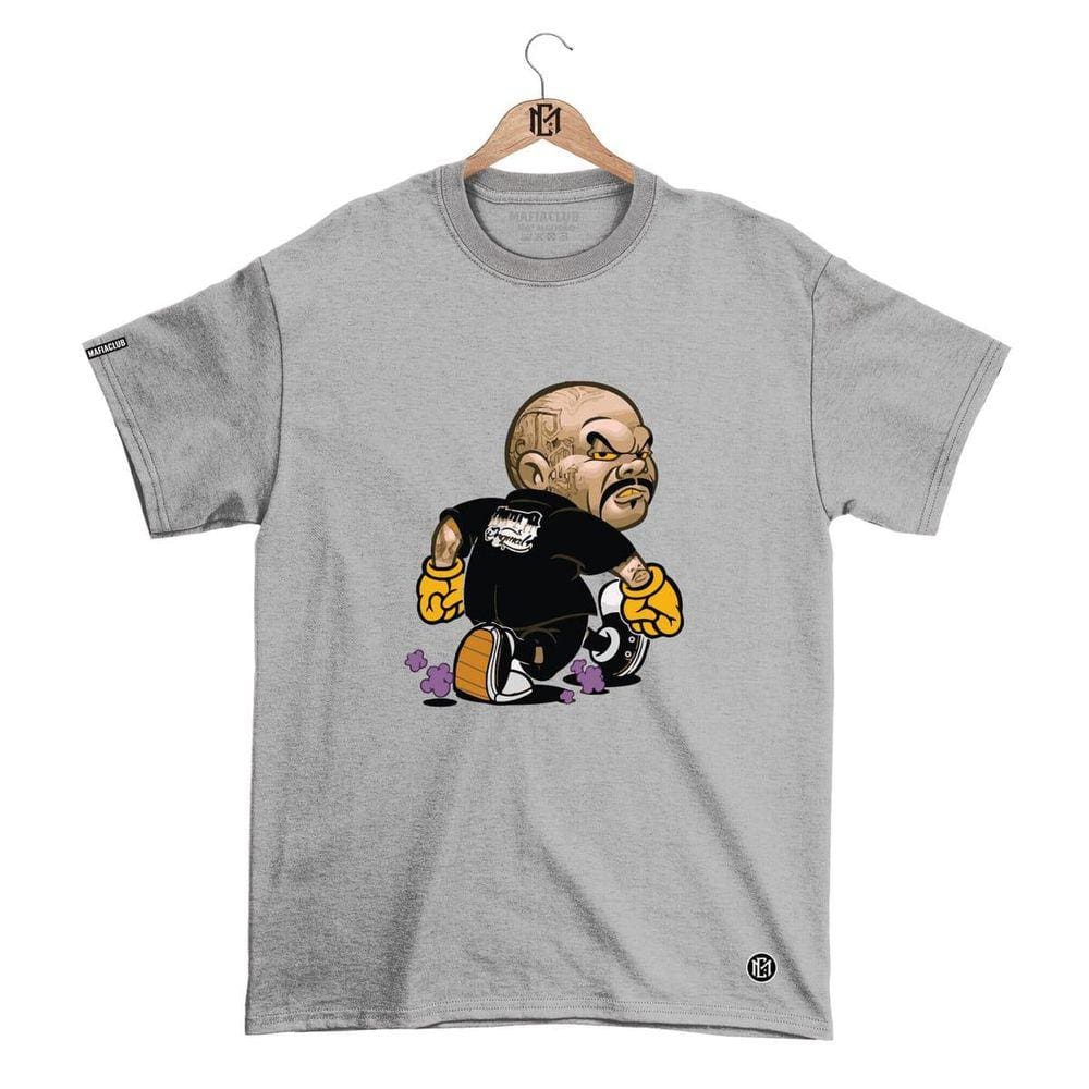 Camiseta Mafiaclub Gola Redonda Estampa LUTADOR Streetwear fio 30.1 Penteado